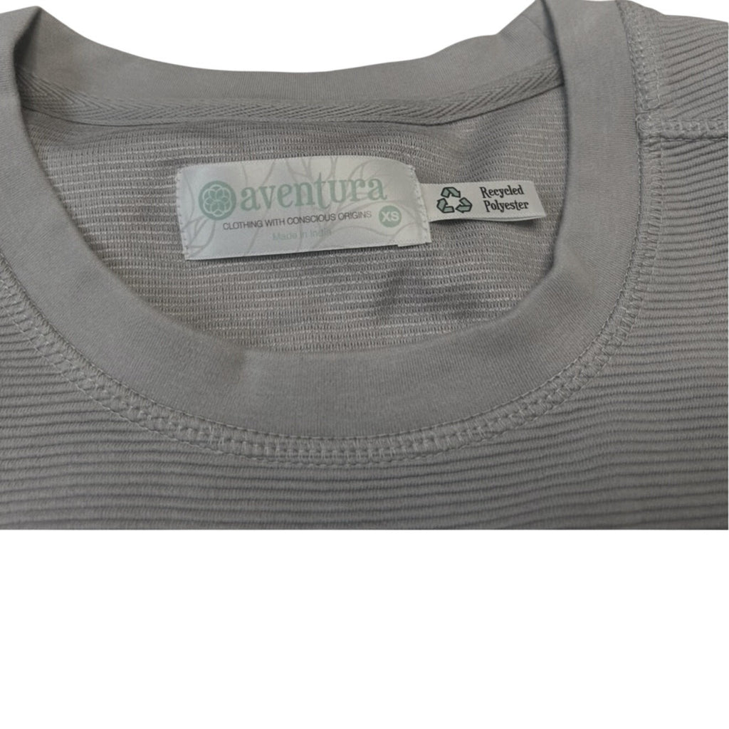 Aventura Womens Hazelton Crew Neck Long Sleeve Top Weathervane Gray Sz XS NWOT