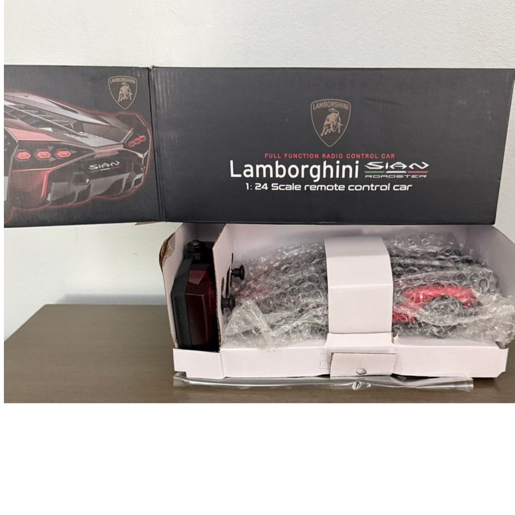 MIEBELY Lamborghini Sian RC Car 1:24 Scale 3.7V 500mAh Fast Remote Control Toy