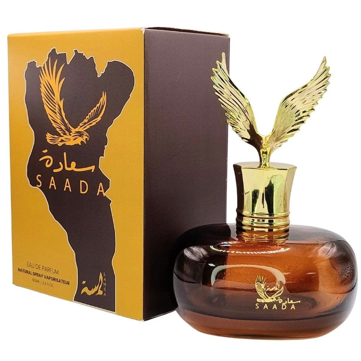 Arabian Lamsa Saada Oud Amber Mens / Womans Parfum 3.4 fl.oz. Authentic Sealed 