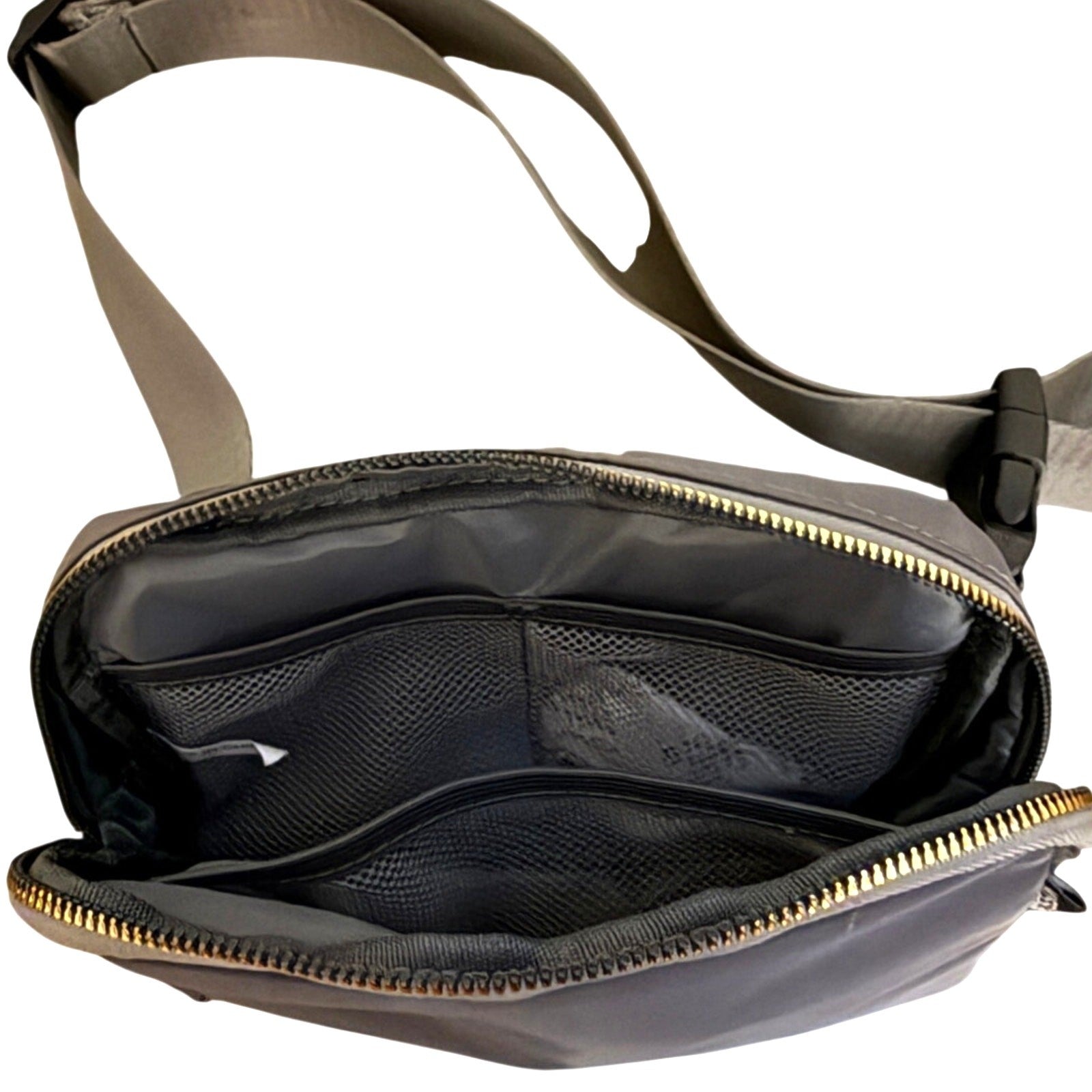 Kissleaf Gray Belt Bag – Mini Crossbody Waist Pouch with Adjustable Strap NEW