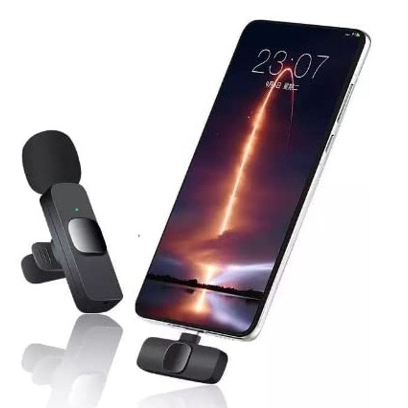 New Wireless Lavalier Mic 2-Pack, Plug & Play, iPhone/Android, No App/Blue