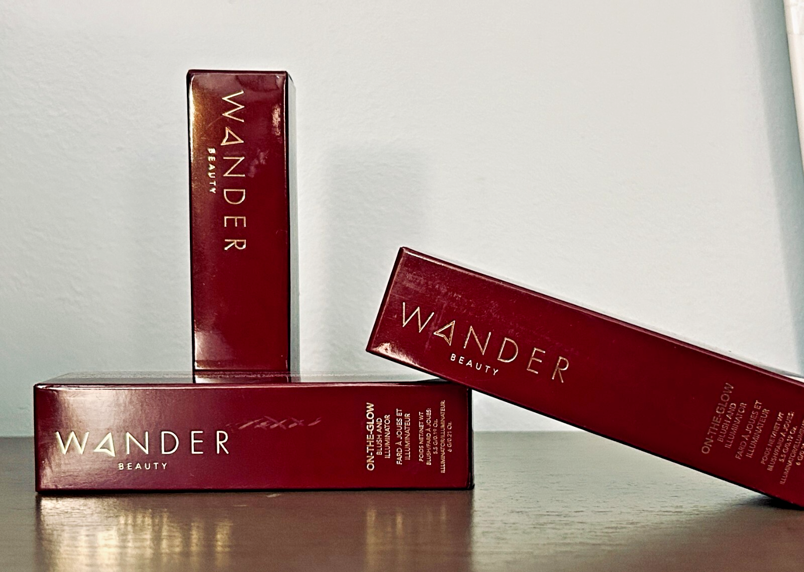 All In OneWander Beauty On The Glow Blush & Illuminator, Coral Rose & Nude Glow