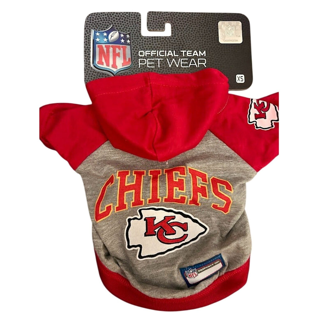 NFL Kansas City Chiefs Pet Wear Hoodie Dog Cat Shirt Offical NFL Licensed XS NEW