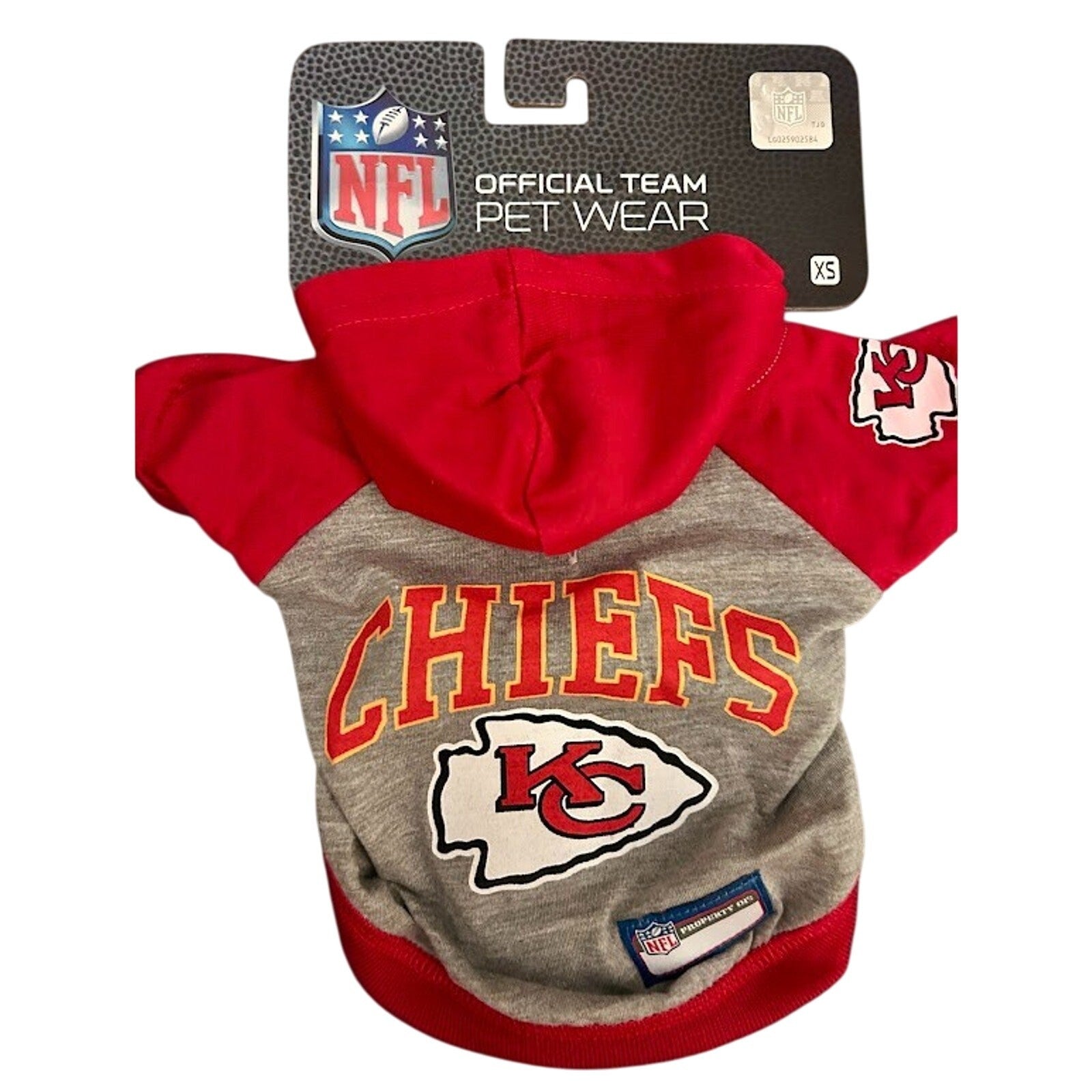 NFL Kansas City Chiefs Pet Wear Hoodie Dog Cat Shirt Offical NFL Licensed XS NEW