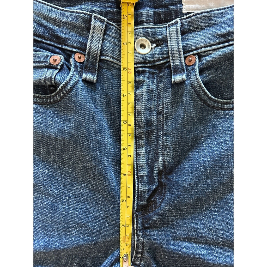 Rag & Bone Nina High-Rise Skinny Jeans in color Clean Vincent, Size 23 EUC