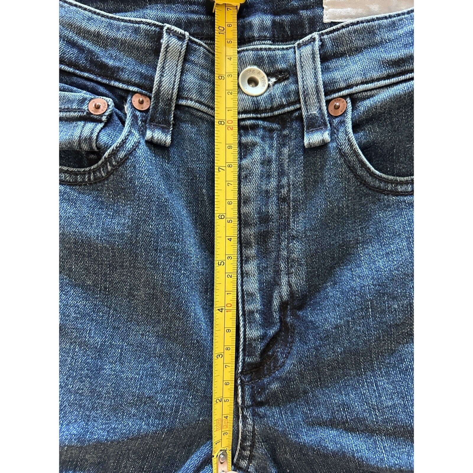 Rag & Bone Nina High-Rise Skinny Jeans in color Clean Vincent, Size 23 EUC