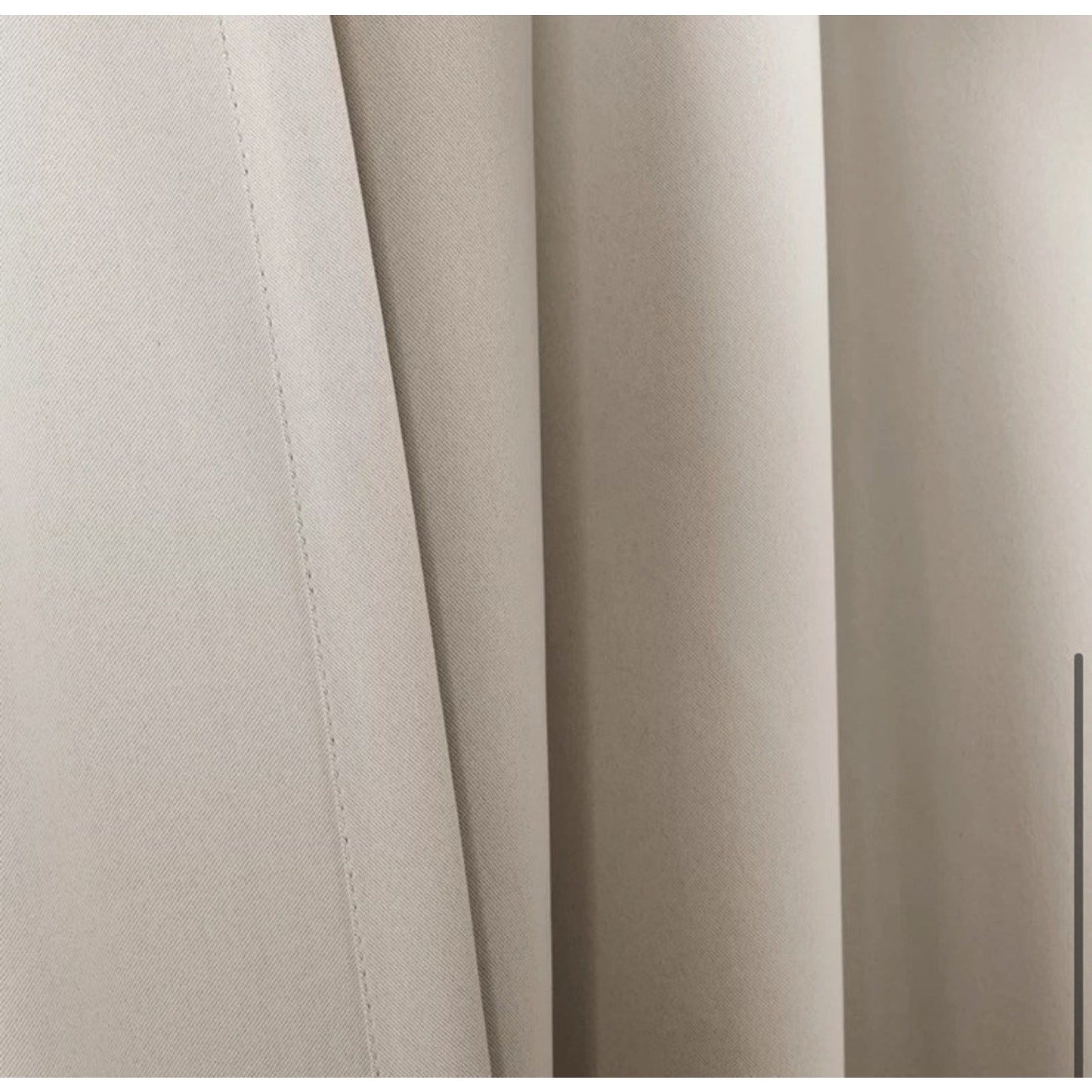 Set of Blackout Curtains 52 x 84 Insulated, Back Tabs, 2 Panels Wheat Tan NEW