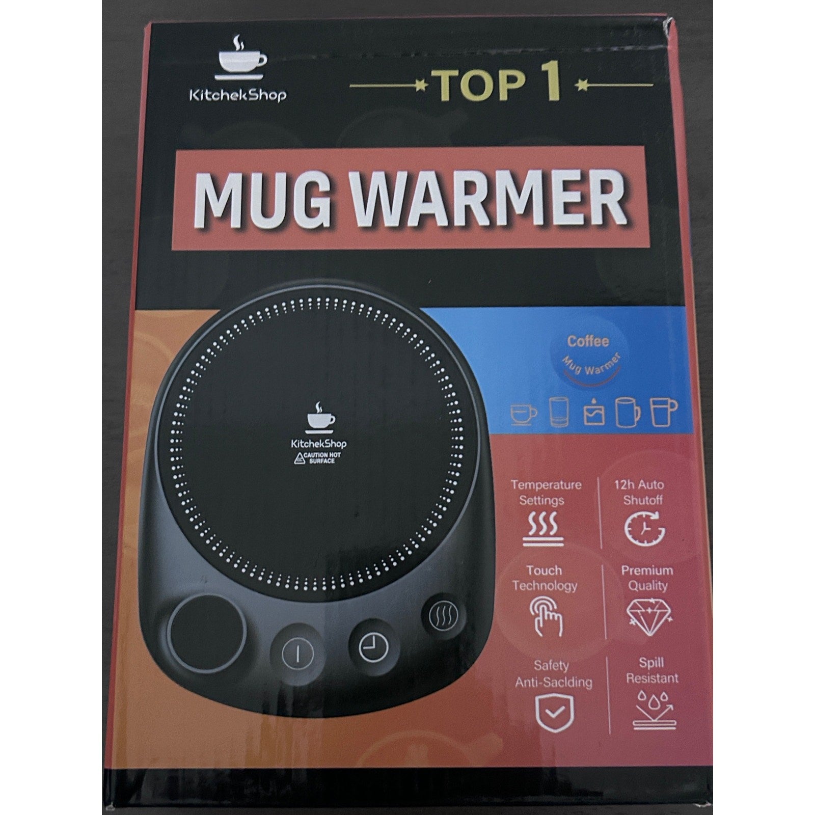NEW Cup Mug Drink Warmer 4 Temp Settings - Home Work Office Shop Perfect Gift 