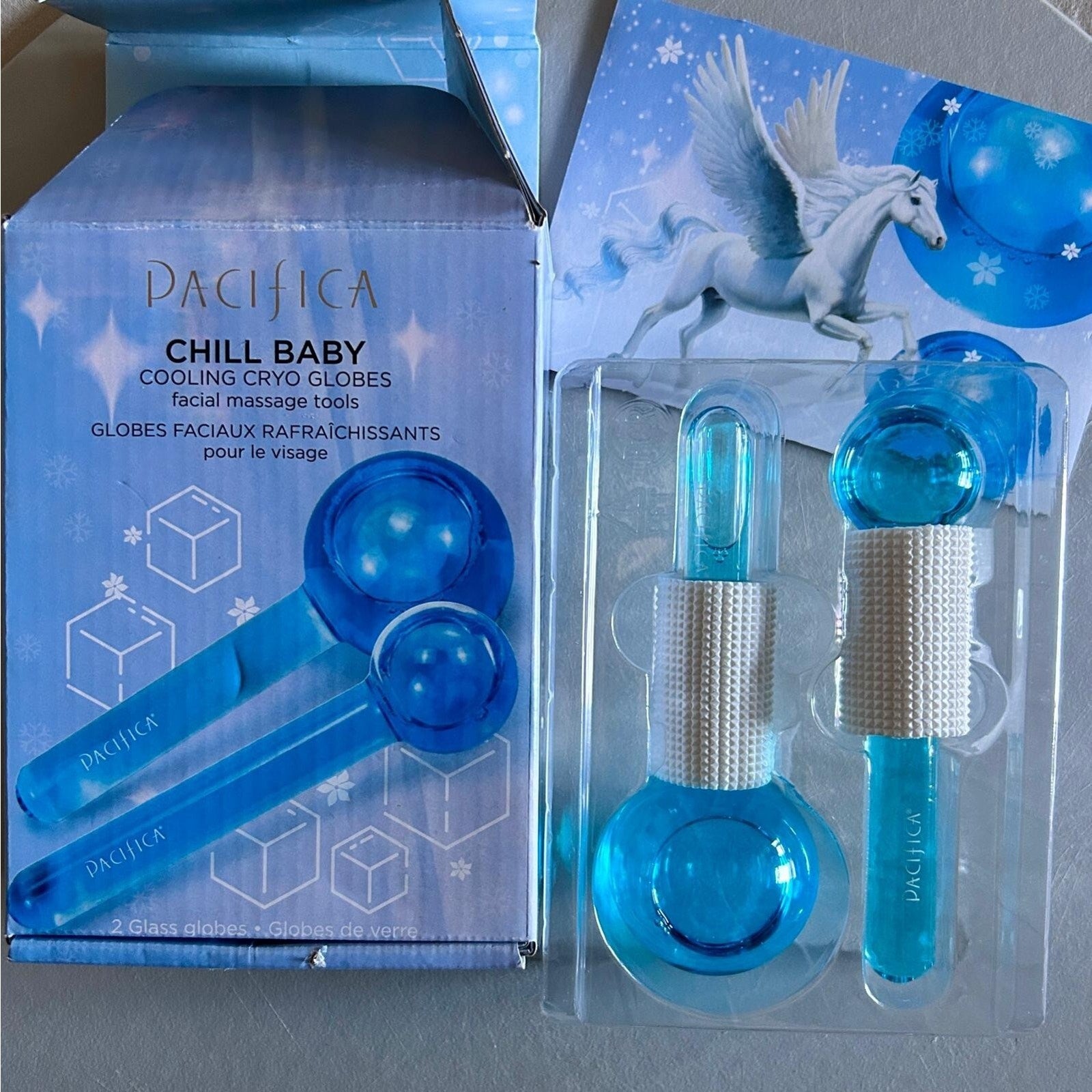 Pacifica Chill Baby Cooling Cryo Globes Reduce Puffy Eye Facial Massage Tool NEW
