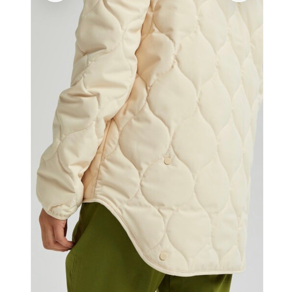 Snowboard Burton Kiley Insulator Jacket Quilted Lightweight Creme Color Sz M EUC