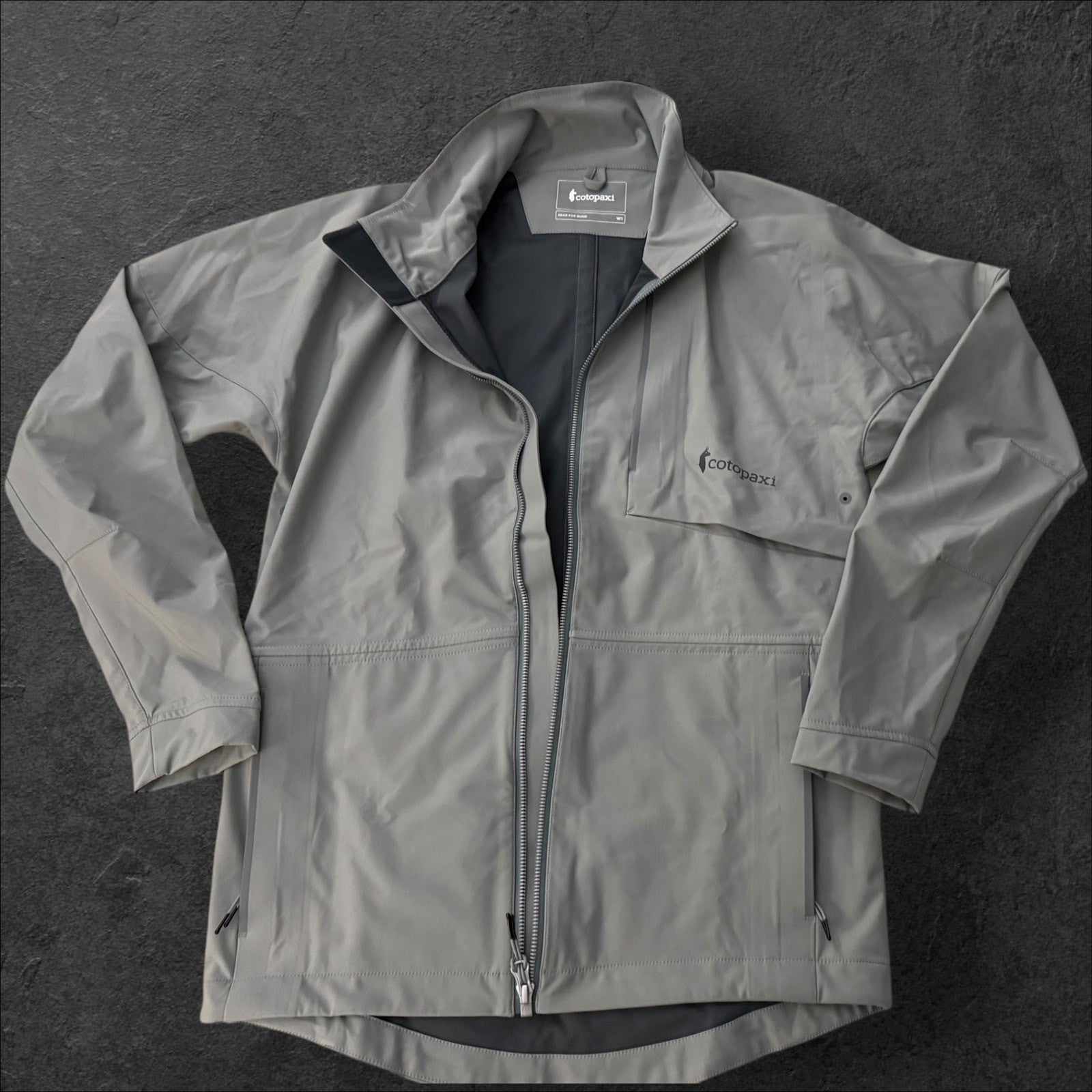 Cotopaxi Kinsa Soft-Shell Jacket Women’s Small Lightweight, Water-Resistant Gray