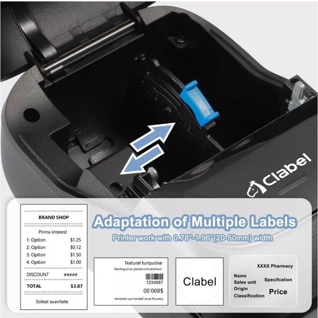 Thermal Portable Bluetooth Label Maker Machine App Templates Labels Sz 78"-1.96"