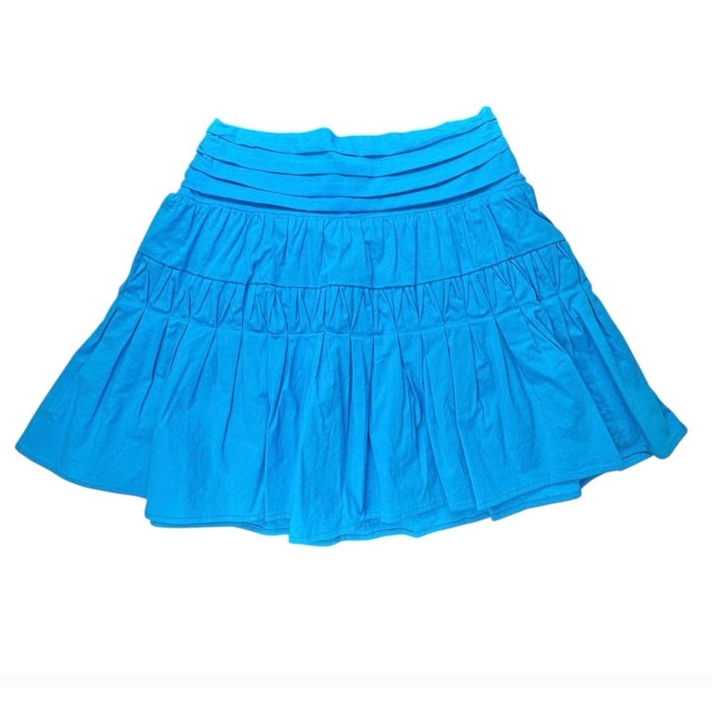 Ramy Brook Smocked Mini Skirt – Kimmy, Blue Lake, Size M, NWT,  Retail $265