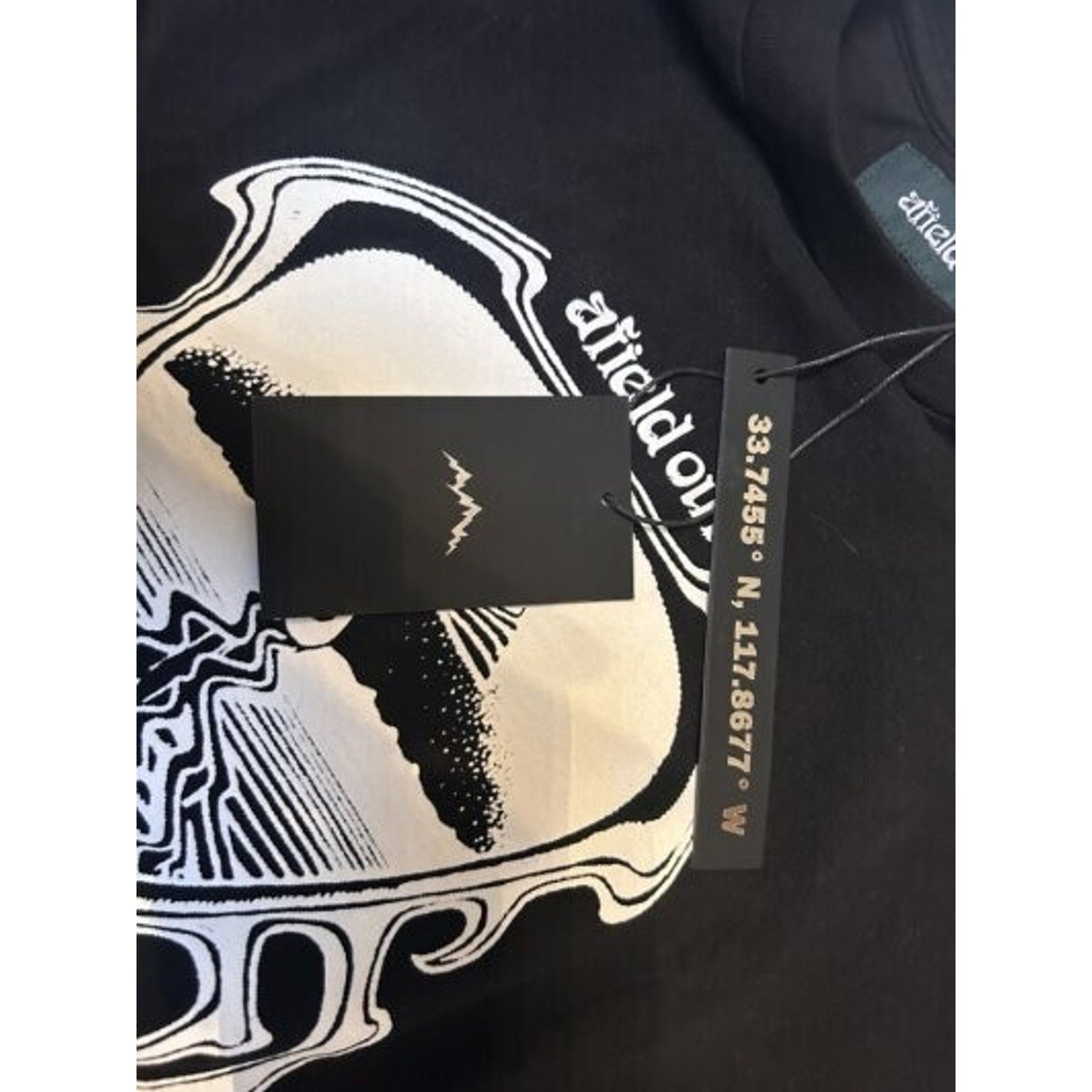 *RARE* Afield Out Men's Long Sleeve Perception L/S T-Shirt Black Size Large NWT