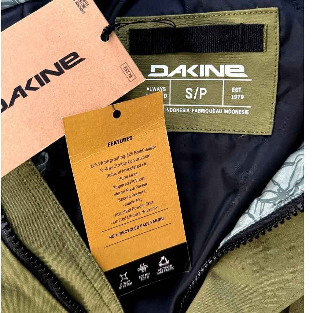 Women's Dakine Scout Jacket 10k Waterproof Breathable Juniper Green Sz Small NWT