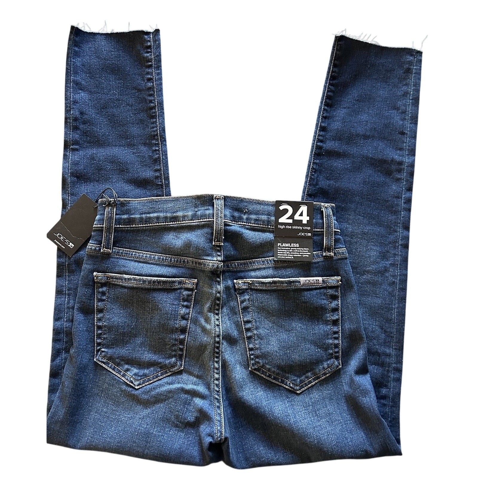 Joe's Jeans Sz Is 24 High Rise Skinny Crop—Raw Hem Stretch for Everyday Style NE
