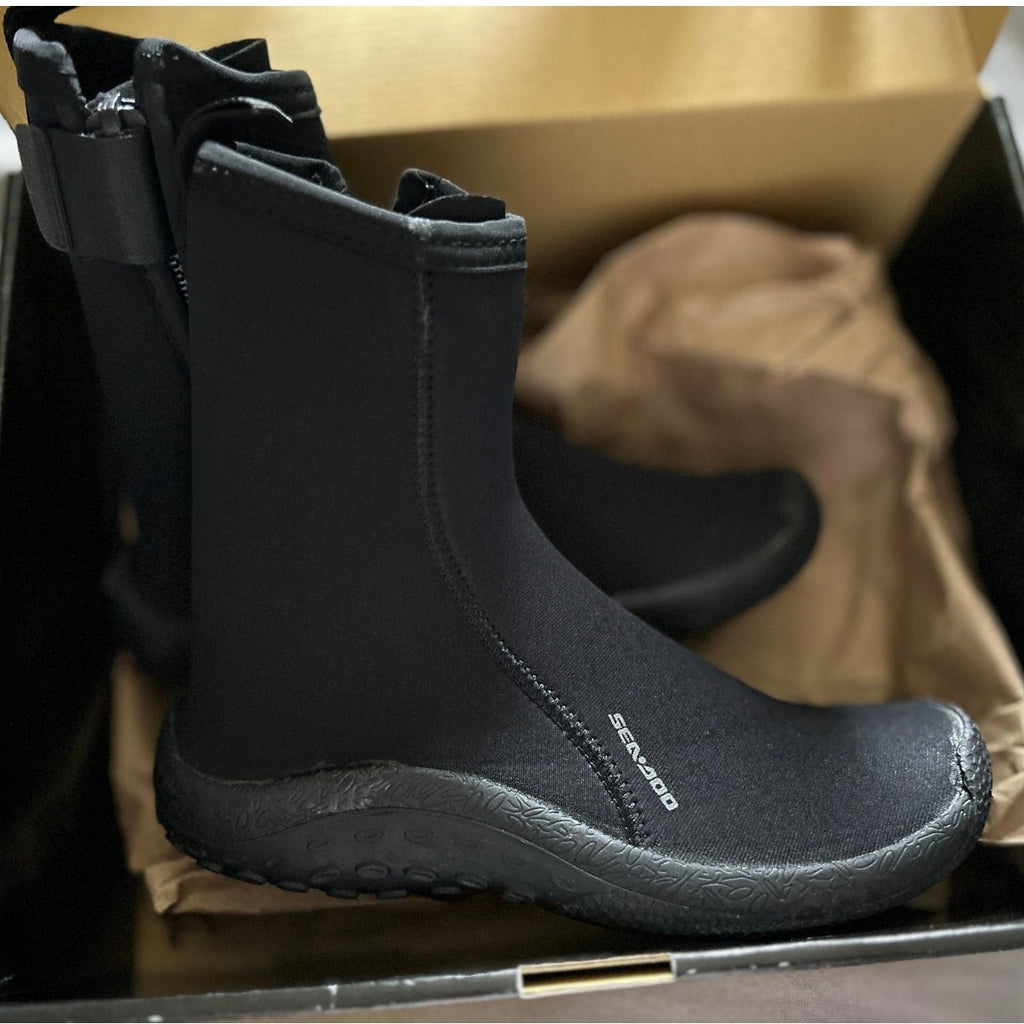 Sea-Doo 5mm Neoprene Water Boots Black Side Zip Unisex Men’s 8 / Women’s 9