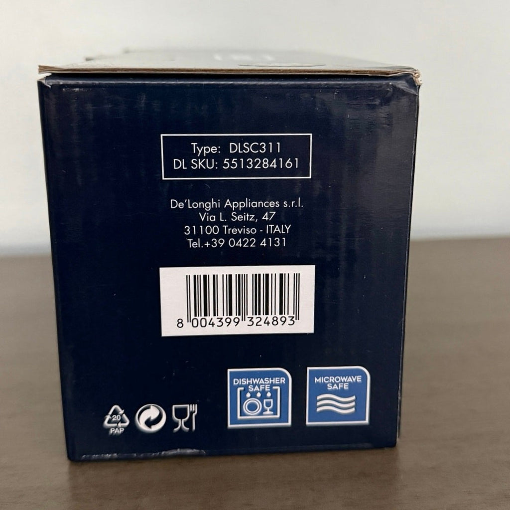 DeLonghi Double Walled Thermo Cappuccino Glasses, Set of 2 NIB