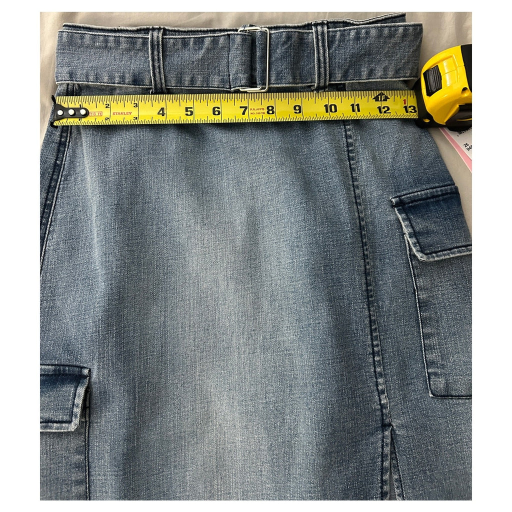 Juicy Couture JC575-SKRT Denim Cargo Skirt Medium Wash Size 26 Y2K Style
