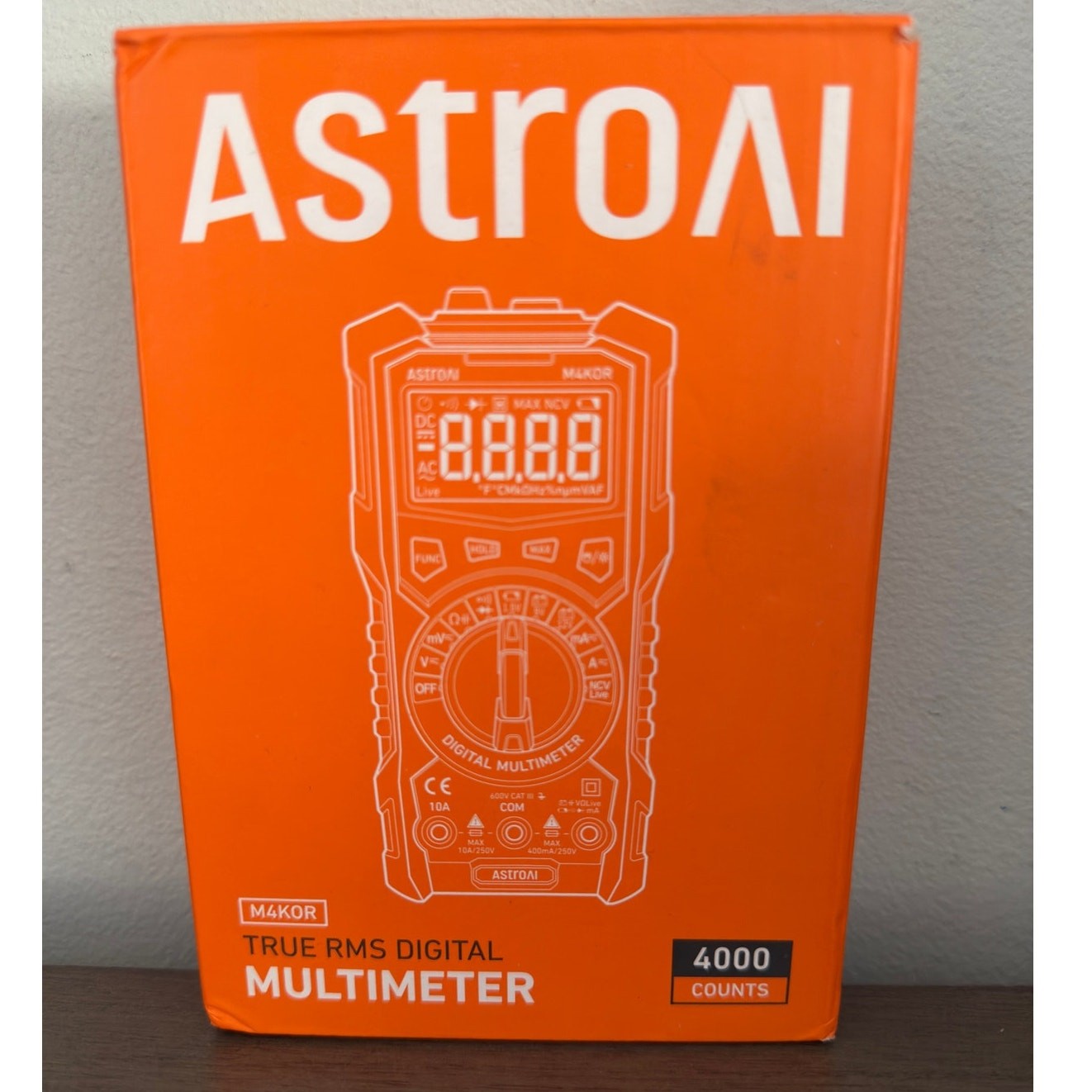AstroAI TRMS 4000 Count Digital Multimeter Auto Range Volt Ohm NCV Tester 