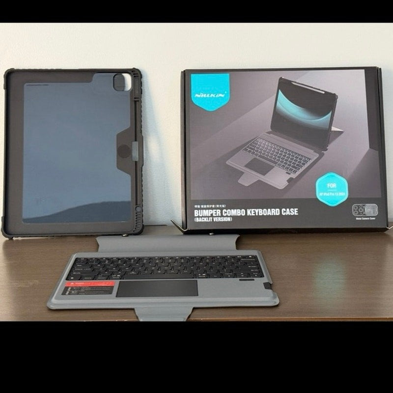 Nillkin Premium iPad Pro 13" 2024 Bumper Combo Backlit Keyboard Case Black New