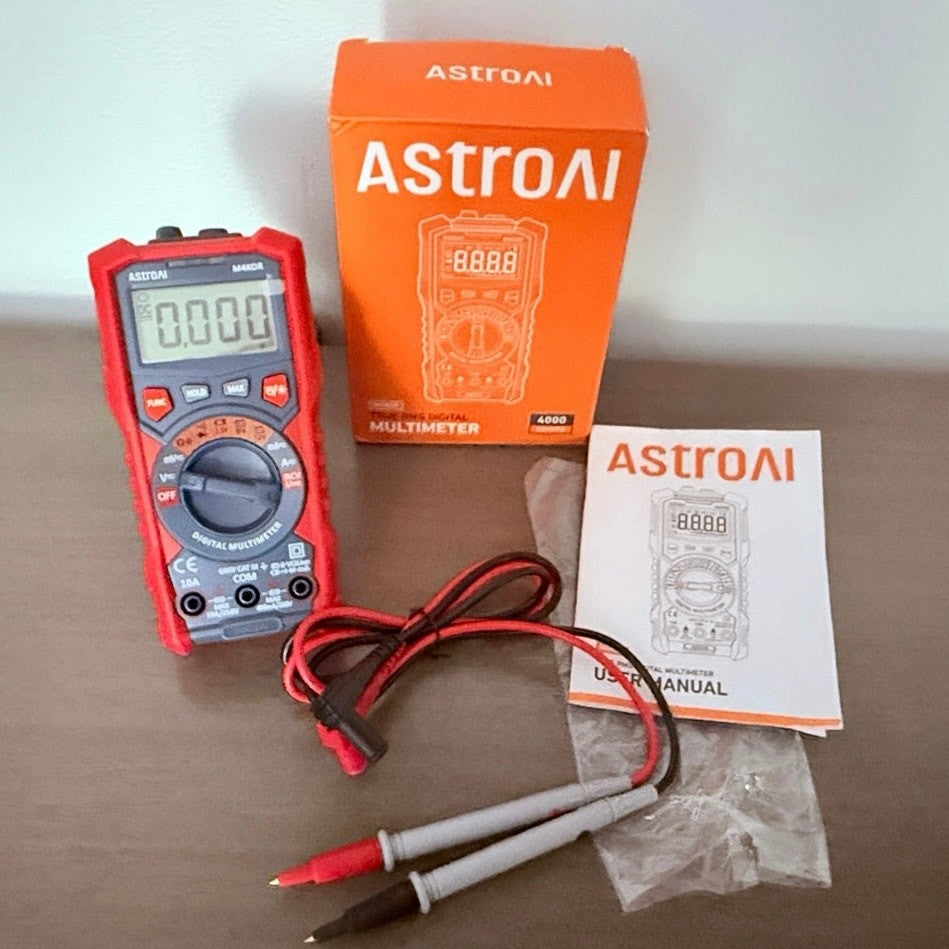 AstroAI TRMS 4000 Count Digital Multimeter Auto Range Volt Ohm NCV Tester 