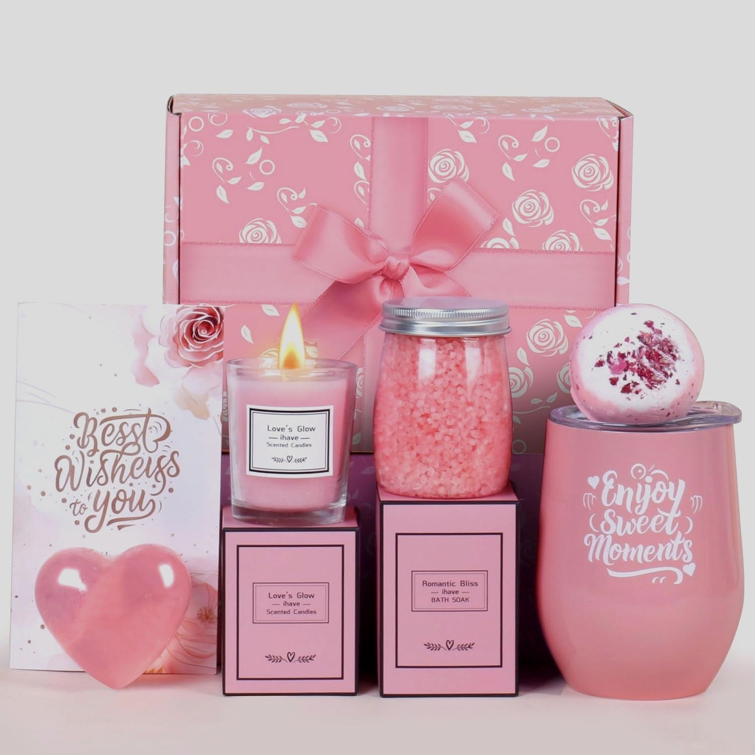 Spa Gift Set – Relaxation Kit Rose Aromatherapy Bath & Body Kit  plus FREE GIFT 