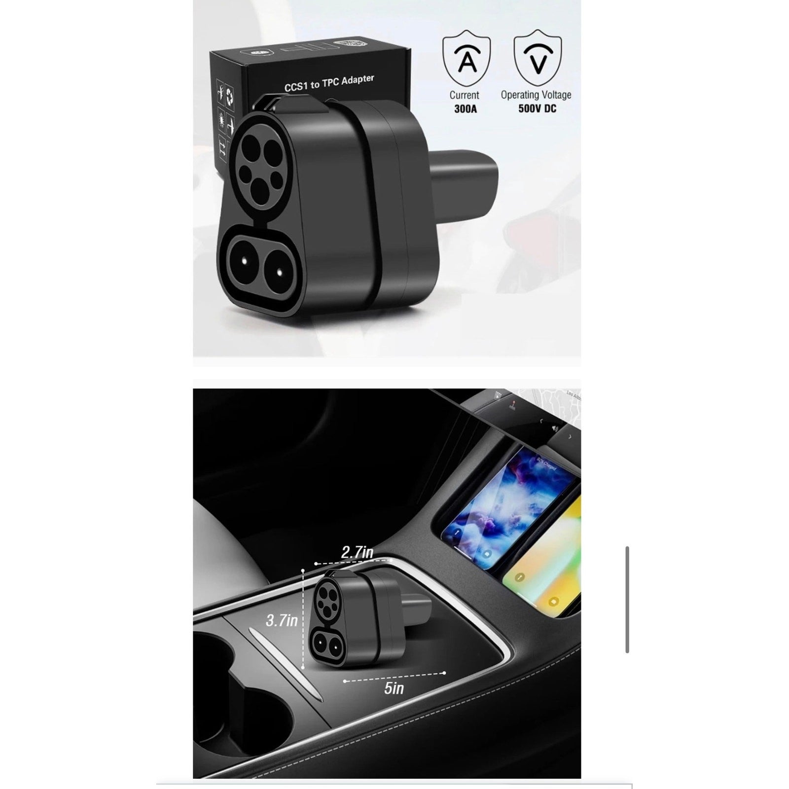 Tesla to CCS1 Fast EV Charging Adapter Tesla Model S, 3, X, Y Waterproof NEW