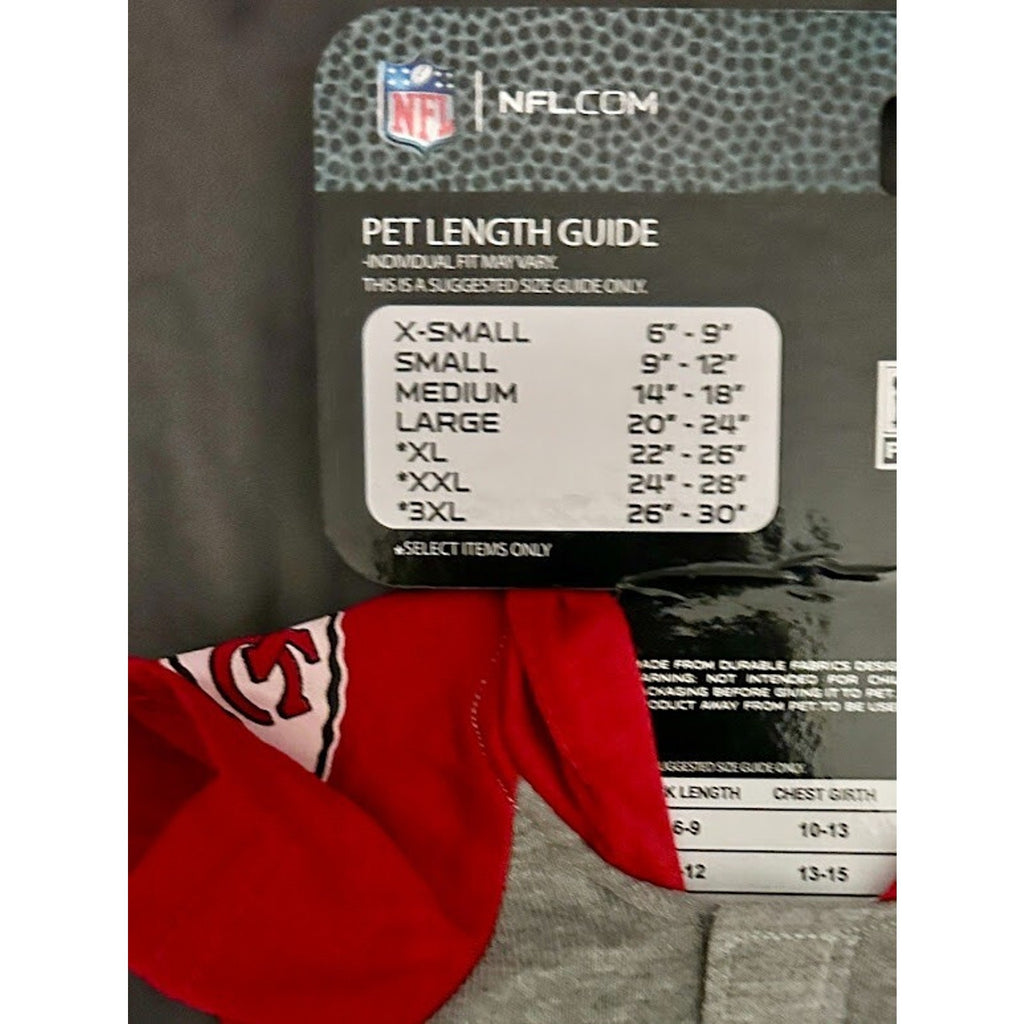 NFL Kansas City Chiefs Pet Wear Hoodie Dog Cat Shirt Offical NFL Licensed XS NEW