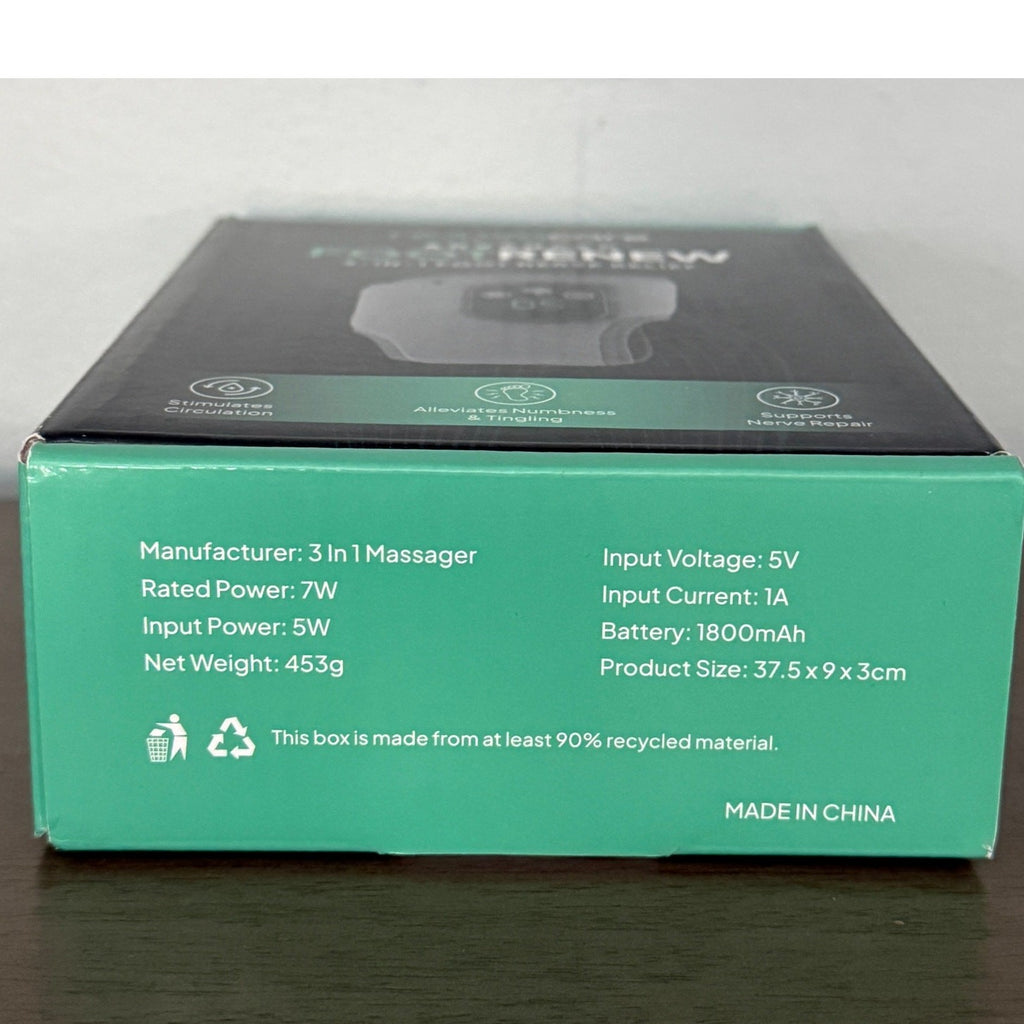 RejuvaCare Advanced FootRenew 3 in 1 Triple Method Massager NIB 