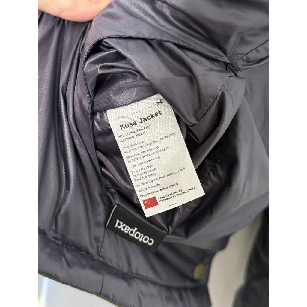 Cotopaxi Kusa Llama Reversible Jacket Women Small Olive Green Gray Full Zip NWOT