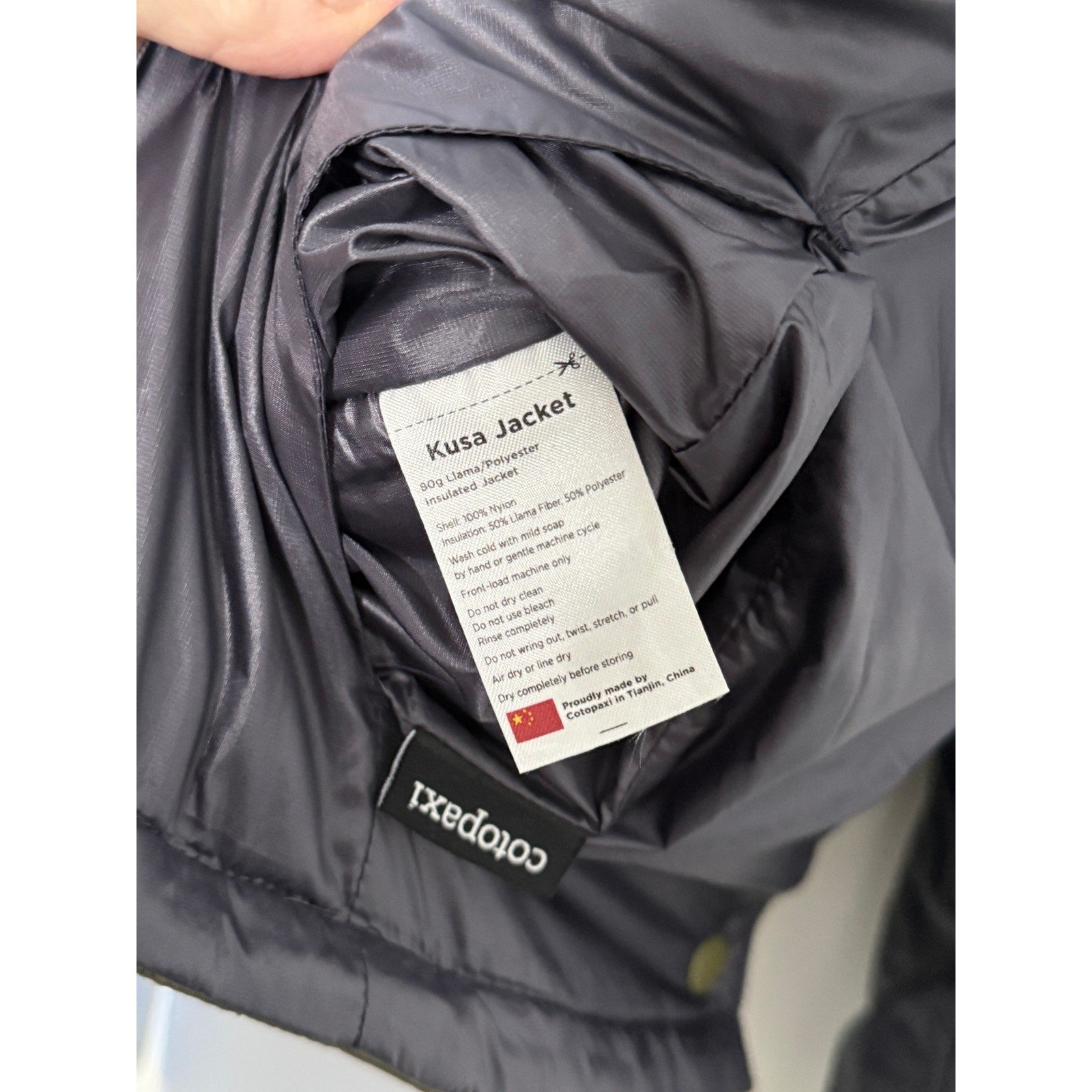 Cotopaxi Kusa Llama Reversible Jacket Women Small Olive Green Gray Full Zip NWOT