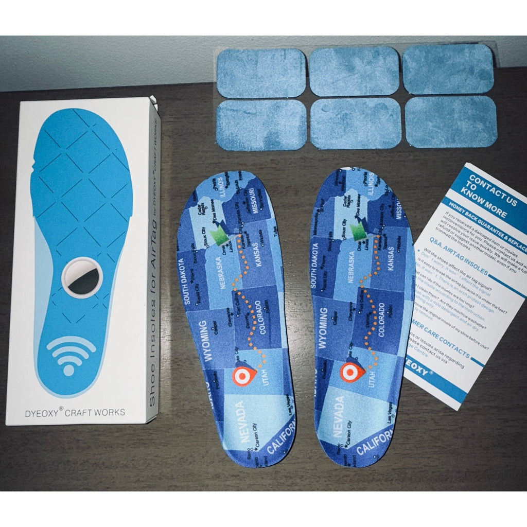 NEW Shoe Insoles Holds Apple AirTag IS Included /  Insole 8" length Cut‑to‑Size 