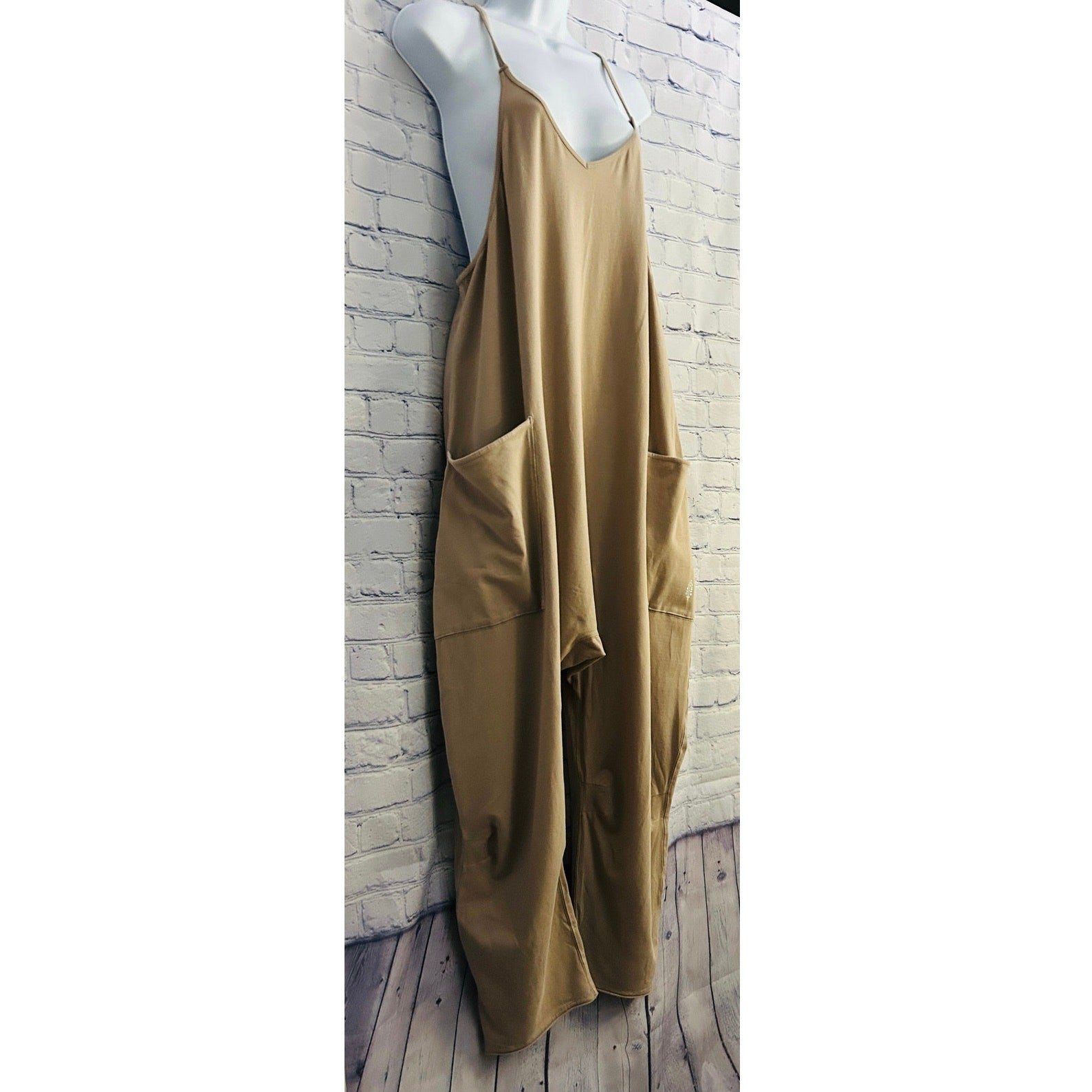 RARE Khaki / Tan XS Free People FP Movement Hot Shot One Piece Jumpsuit NWOT