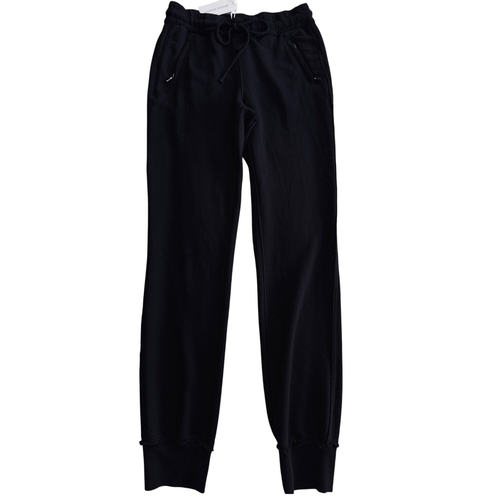 Cotton Citizen Sweatpant Black w/ Elastic Waist & Ankle Pockets Size Small NWT