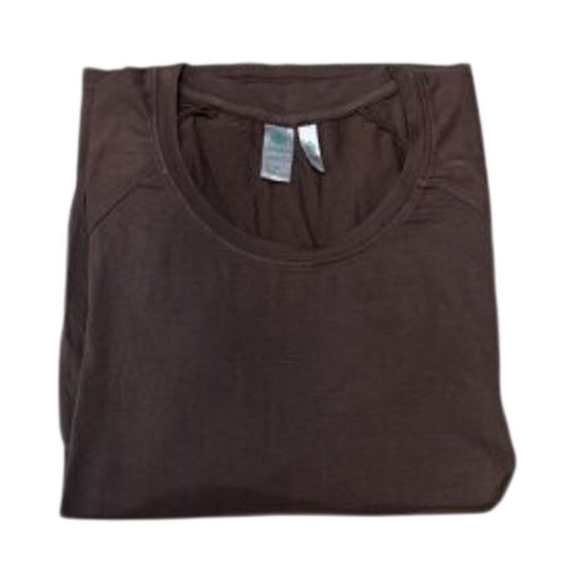 NEW Aventura Organic Cotton Brown Top Sleeves 3D Embroidered Floral Design Sz XS