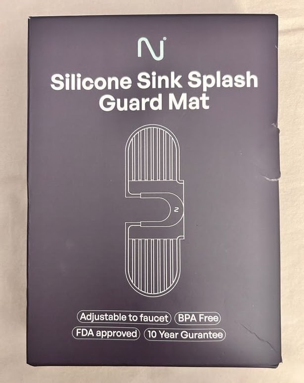 Kitchen Sink Splash Guard Mat 16"x5" Silicone Water Drain Tray GRAY New