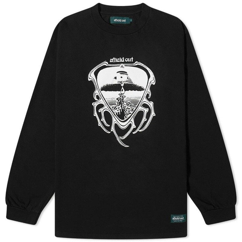 *RARE* Afield Out Men's Long Sleeve Perception L/S T-Shirt Black Size Large NWT