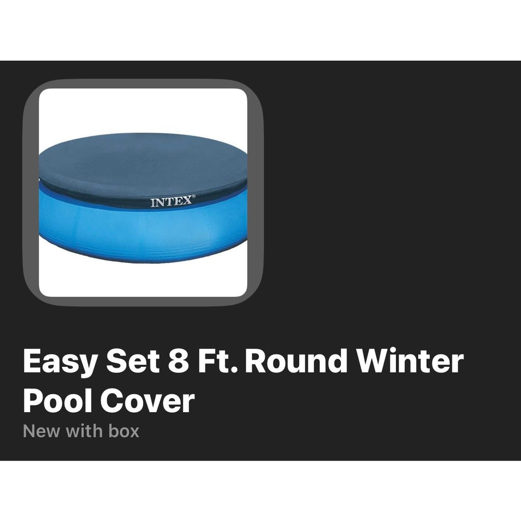 Intex 8ft. Above Ground Round Swimming Pool Vinyl Cover Debris 28020E NIB