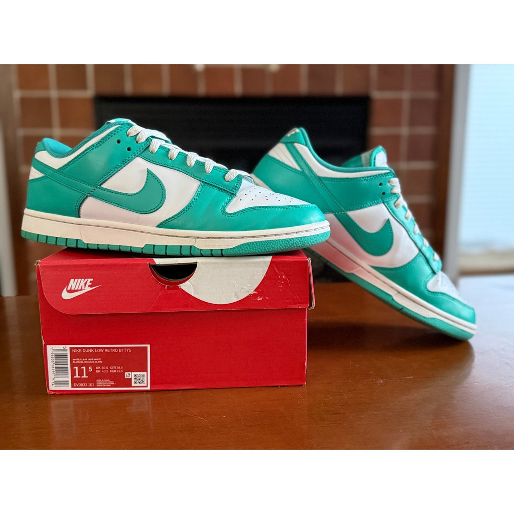 Nike Dunk Low "Clear Jade" Men US Size 11.5 Excellent PreOwned Cond DV0833-101 