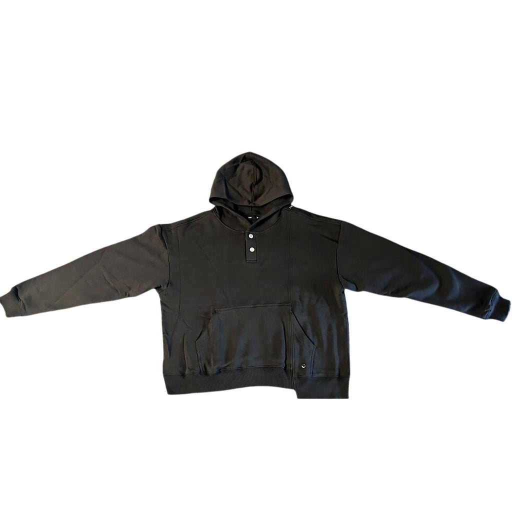 GODI Hoodie Sz M, Vintage Black, Unisex, Asymmetrical, Detroit Streetwear Unique