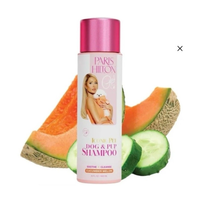 Paris Hilton Dog & Pup Shampoo Cucumber Melon Coconut Oil Aloe Vera 16oz Groomin