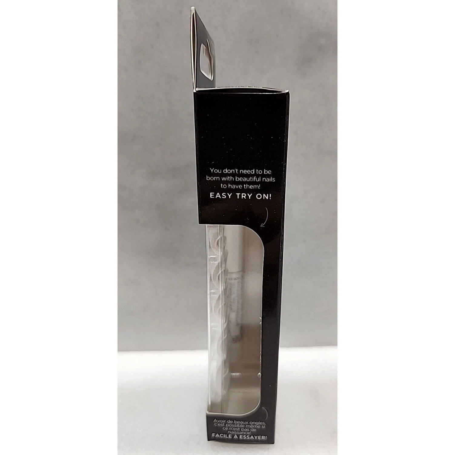 Sally Hansen White Press On Nail ONE PACK of Square Shape w/ Tube Glue, 24 nails