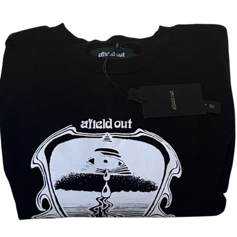 *RARE* Afield Out Men's Long Sleeve Perception L/S T-Shirt Black Size Large NWT