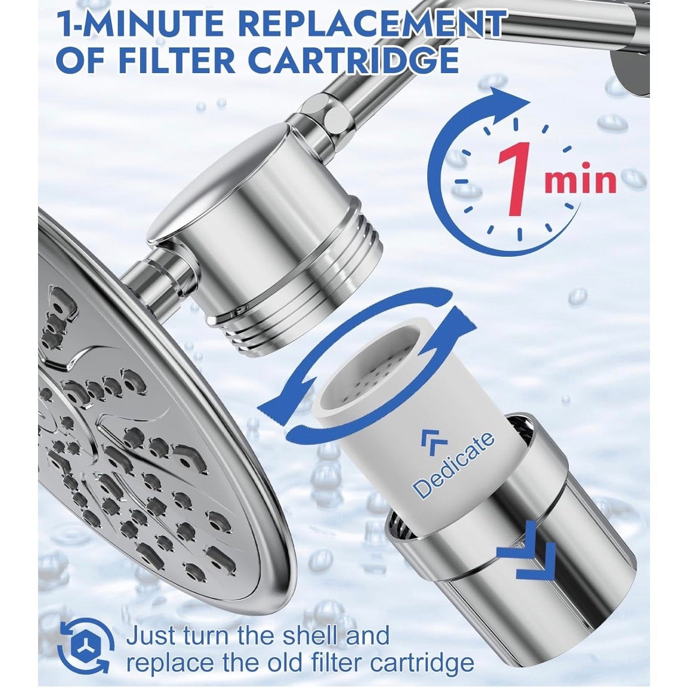New Stage High Pressure Filter Hard Water Impurities Shower Head by SR SUN RISE 