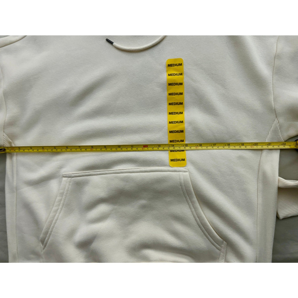 Member’s Mark Women’s White Fleece Hoodie Size M – Soft & Cozy Pullover NWT