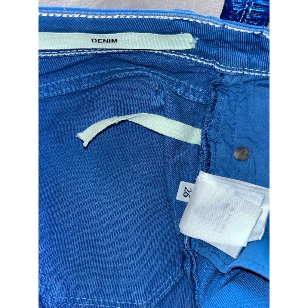 Authentic Off-White Bold Blue Skinny Jeans - Designer Streetwear Size 26 EUC