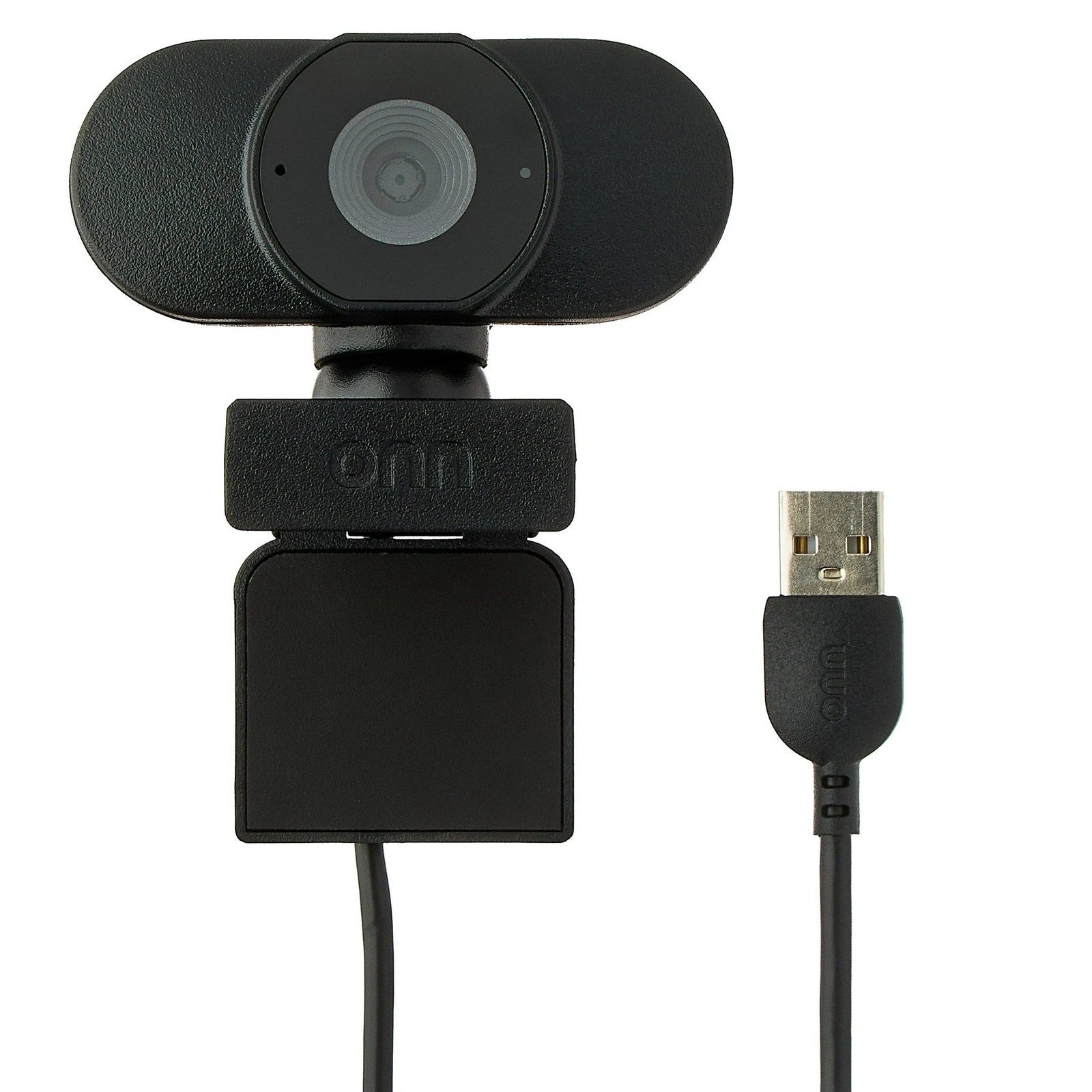 onn 1440P Webcam with Autofocus and Built-in Microphone, Adjustable,Black