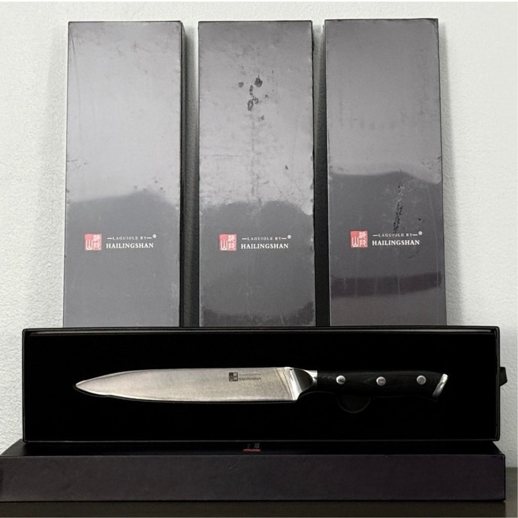 Damascus 6” Pro Chef Knife High Carbon German Steel Universal Kitchen Knife NIB