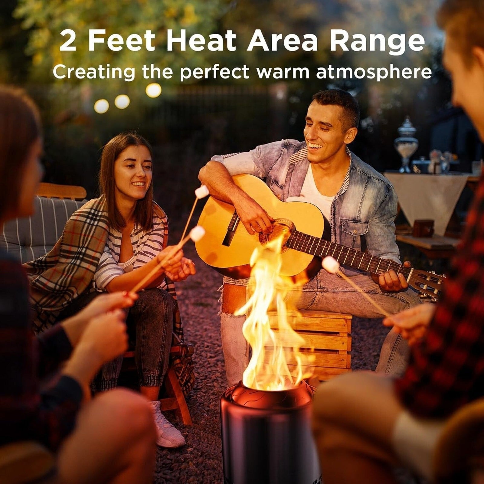 Outdoor Smokeless Portable Tabletop Stove Fire Pit & Stand use Pellets / Wood 